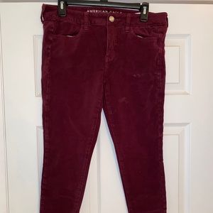 Maroon jeans